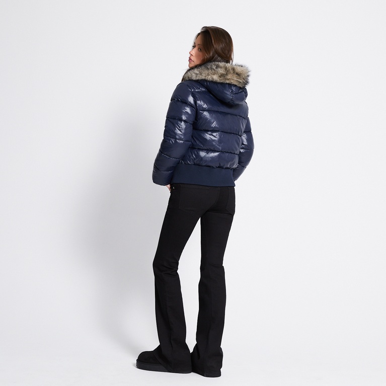 Short puffer jacket "Stormie" Dark Blue